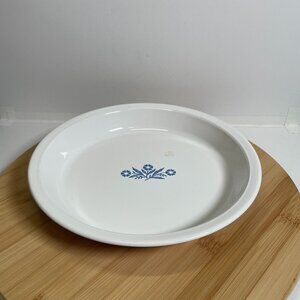 Vintage Corning Ware White Blue Cornflower 9" P-309 Pie Plate Baking Dish
